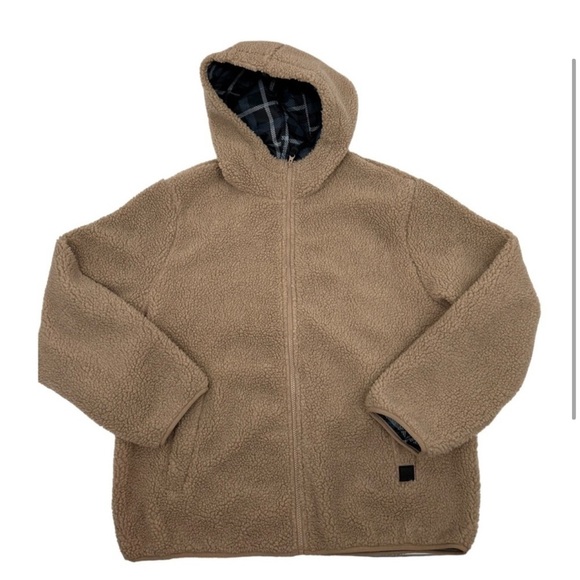 RAINFOREST Faux Fur Hooded Jacket NWOT in Tan - Picture 3 of 7